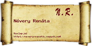 Névery Renáta névjegykártya
