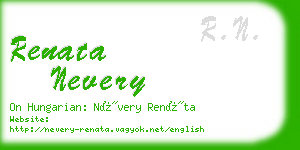 renata nevery business card